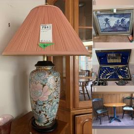 MaxSold Auction: This online auction features fine china, Royal Doulton, Noritake, crystal ware, silverplate, 12k gold jewelry, furniture such as wood nightstand, occasional chair, Virginia House dresser, Gerard Collins armoire, computer desk, teak entertainment unit and dining table, men’s and women’s clothing, office supplies, Toshiba laptop, small kitchen appliances, kitchenware, glassware, cookware, lamps, framed original wall art, watches, costume jewelry, books, LPs, art supplies, power tools and much more!